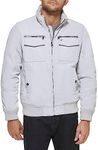 Tommy Hilfiger Men's Water Resistant Performance Bomber Jacket (Standard and Big & Tall), Ice, Large