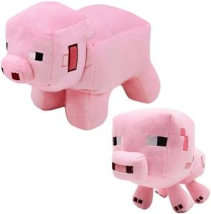 CBOSNF 2PCS Peluche Maiali,Mine-craft Creeper Bambole,Mine-Craft Peluche,Basic Plush Personaggio Maiali,Arredamento La Camera Da Letto Creeper,Per Bambini Ragazzi e Ragazze Regali Compleanno