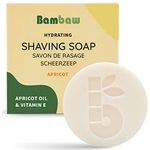 Bambaw | Shaving Soap for Women | 80g | Apricot Oil & Vitamin E Shaving Bar | Shaving Soap Block for all Skin Types | Shaving Bar Women | Eco Soap Bar | Vegan Soap | Apricot Shaving Soap