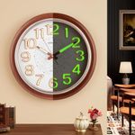 Wall Clock,Wall Clocks for Living Room,Large Wall Clock,Luminous Wall Clock Kitchen Clocks Wall,Silent Wall Clock for Bedroom,30CM Retro Wall Clock for Bedroom Living Room Office Kitchen Wall Clocks