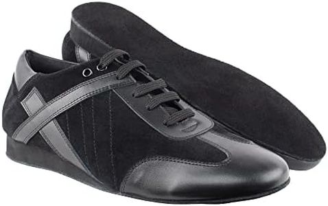 Very Fine Mens Icarus Practice Dance Sneakers for Ballroom Latin Dancing, Black M 9.5