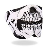 Hot Leathers Neoprene Skull Half Mask (Black)