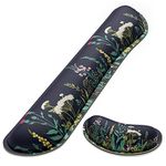 Dapesuom Enlarge Keyboard Wrist Rest Pad,Memory Foam Set Wrist Cushion Support for Easy Typing & Pain Relief,Mouse Wrist Pad, Anti-Slip Wrist Support for Gaming Computer Laptop Office, Elegant Flower