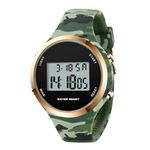 XCZAP Outdoor Sport Watches Alarm Clock 5Bar Waterproof LED Digital Watch, Camouflage, sports