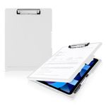 oddpod™ Sleek A4 Clip Pad with Side-Opening/Clipboard with Storage Case for Paper and Document Storage 1233 (Translucent)