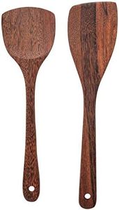 MyFurtive Wooden Spatulas - Eco-Friendly, Durable & Ergonomic Kitchen Utensils - Non-Scratch Cooking Tools for Stirring, Flipping & Serving - Set of 2 (12.8” & 12”)