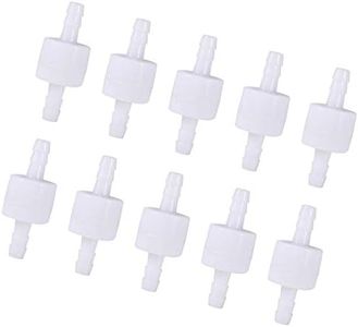 PolarLander Plastic 10pcs/Set One-Way Non-Return Water Inline Fluids Check Valves for Fuel Gas Liquid 6mm