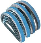 13mm x 457mm Aluminum Oxide Sanding Belts, 40/60/80/120/Assorted Grits Sanding Belt for Belt Sander (24 Pack)