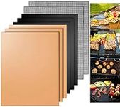 BBQ Grill Mat, 8 Pack(6 Solid Mats 