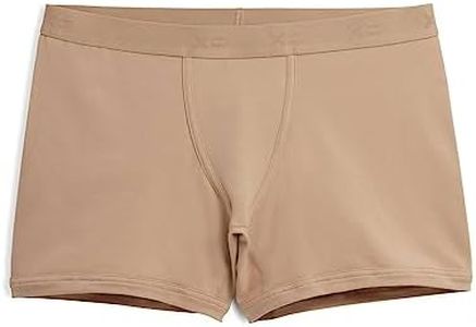 TomboyX Boxer Briefs Underwear For Women, 4.5" Inseam, Cotton Stretch Boy Shorts Panties, (XS-6X), Chai, Medium