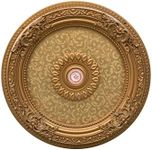 AFD Home Golden Leaf Chandelier Ceiling Medallion and Fan Medallion, 24 Inches