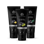 The Man Company Face Cleanser Kit (Charcoal Peel Off+ Charcoal face wash + Charcoal Scrub) - Pack of 3