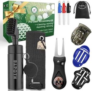 BAPOTH 5-in-1 Golf Accessories for Men, Spray Brush, Towel & Divot Tool