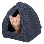 Trixie Ferris Cuddly Soft Cave Bed with Cushion for Cats Keeps Your Pet Protected and Warm During Winters – Grey