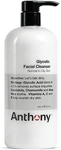 Anthony Glycolic Facial Cleanser for Men – Daily Cleansing Face Wash and Shave Prep – Hydrating, Exfoliating, and Gentle on Sensitive Skin – Non-foaming, 32 Fl Oz