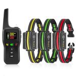 PetJoy Automatic Bark Collar for 3 Dogs, Shock Collar with Remote and Auto Modes, Auto Bark and Training Collar Combo, Shock Collar with Auto Mode (Level 1-5) - Remote 3300 Ft