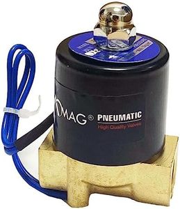 AOMAG 3/8" Electric Solenoid Valve 12V DC, VITON Gasket, Air, Gas, Fuel Normally Closed
