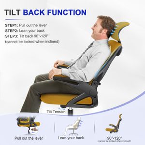YONISEE Ergonomic Office Chair – High Back, Lumbar Support, Adjustable Headrest
