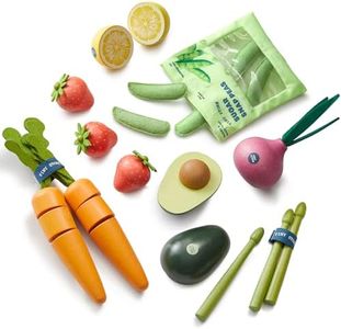 Tiny Land Wooden Play Food for Kids Kitchen, Pretend Food Fruit Set Toy