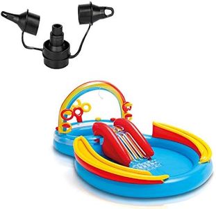 Intex 120V Quick Fill AC Electric Air Pump & Intex Rainbow Ring Kiddie Pool