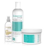 Keratin Shampoo, Hair Mask and Serum(100 Ml) Kit | Repair Shampoo, Repair Hair Mask and Professional Smooth Shine Serum Set for Thin Fine Hair | Pro Treatments for Dry, Damaged & Color Treated Hair