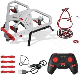 A ALPHA RC Plane for Kids DeltaDart Challenge, 2.4GHz DIY Obstacle Course Airplane Toy, Rechargeable Flying Game, Beginner-Friendly Indoor Plane for Tabletop Play, Detachable Bumper Guard