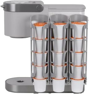 STORAGENIE Coffee Pod Holder Side Mount K Cup Pods Dispenser compatible with Keurig Coffee Makers, Perfect for Small Counters (3 Pack/For 15 K-Cups, LIGHT GREY)