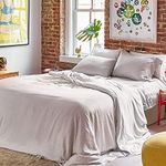 Buffy 100% Eucalyptus Lyocell Duvet Cover with Corner Ties - Protects and Covers Your Comforter/Duvet Insert, Silky Soft, Cool-to-The-Touch, Naturally-Dyed (Gray, King/California King)