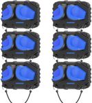 Ski & Snowboard Wall Mount, Fits Most Skis & Snowboards, Anti-Scratch & Non-Slip, Secure Hold Up to 25 lbs, Easy Install, Ski Holder with Pole Hooks, Space-Saving Garage Storage Ski Hanger, 6 Pack