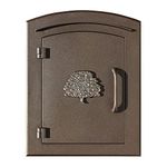 Qualarc MAN-1404-BZ Manchester Column Mount Mailbox, Bronze, 11.25" W x 14.25" H x 17.125" D