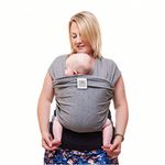 Baby Sling Wrap Premium Baby Carrier Newborn to Toddler - Original Stretchy Baby Wrap Carrier | One Size Fits All | Cozy & Soothing for Babies | Neutral Grey by Funki Flamingo