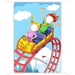 Roller Coaster Backdrop 3.3 x 5 ft,