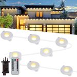 Tacobey Christmas Eaves Lights Mains Powered - 49ft/15m 36LED Permanent Outdoor String Lights with Plug, Remote Control, 8 Modes, Timer, Waterproof, Indoor Outdoor Eaves Decoration - Warm White