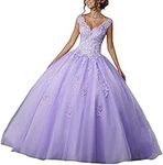 QXMYOO Purple Ball Gown Quinceanera