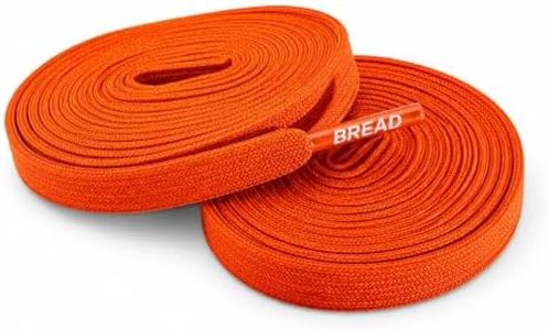 Bread Elastic Shoelaces – Tie Once, Slip On Convenience – Premium Stretch Laces That Look Like Real Shoelaces for Sneakers, Boots, Running Shoes, and Everyday Wear, Coral Orange, 96"