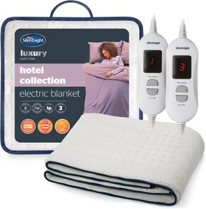 Silentnight Hotel Collection King Electric Blanket – Super Soft Fleece, 3 Heat Settings, Full Mattress Coverage
