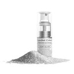 Sugarflair Light Silver Edible Glitter Dust Spray (Non-Aerosol) - Add a Shimmering Sparkle to Cakes, Cupcakes, Chocolate, Baking, Desserts, Ice Cream, Drinks, Cocktails and more - 10g