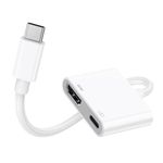 USB C to HDMI Adapter, Type C to HDMI Adapter 4K HD Video & Audio Sync Screen Converter Compatible with iPhone 15/iPhone 15 Pro, iPad Pro, Samsung Galaxy S24, MacBook Pro/Air, Huawei P40/P30 etc.