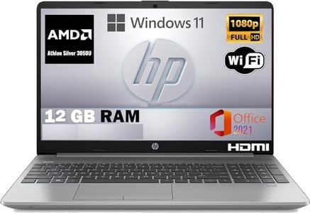 HP 255 G8 Notebook Plata Ssd PC portátil AMD A6 3050U hasta 3.20GHz, Pantalla de 15.6 "FULLHD, Ram 12 GB Ddr4 SSd M.2 250Gb + HDD Externo 1TB, Radeon R3, Hdmi, Wi fi, Bluetooth, Windows 11