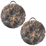 Menkxi 2 Pcs Winter Hunting Seat Cushion Portable Hunting Seat Pad Insulated Hunting Cushion Pad Hunting Seats for Ground Stadium Tree Winter Hunting Camping Fishing Outdoor, Reed Camouflage Pattern