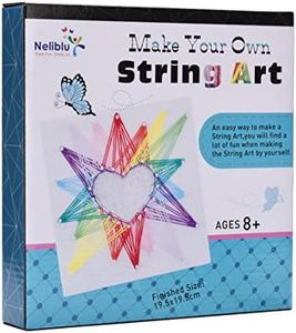 Amazaque DIY String Art Craft Kit for Kids - Colorful Arts and Crafts Projects - Creative and Unique Birthday Gift for Little Girls - 3D Yarn Crafting Kits - Sewing Set with Art Patterns for Kid