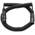 Seismic Audio - SACX-3Black - 3 Foot Coiled Black XLR Microphone Cable - Extends to 15 Feet - PA/DJ Boom Stand Mic Cord