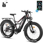 FREESKY Electric Bike for Adults 1800W, 48V 25Ah Battery Adult Electric Bicycles, up to 35MPH(56KMH) &105 Miles Long Range Ebike, 26" Fat Tire Mountain Beach E Bike for Adults with Twist Throttle