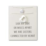 Philip Jones Silver Plated Big Sister and Little Sister Necklace Set with Quote Card