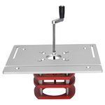 Router Lift Table Manual Lifting System Height Router Table Saw Insert Base Plate for Woodworking DIY Adjustable (Silver)