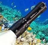 Wurkkos DL10R Diving Flashlight, 4500 Lumens Dive Torch Built-in USB-C Charging Port, IPX8, Rechargeable Dive Flashlight, Cree XHP70.2 LED Scuba Dive Light