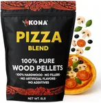Kona Pizza Blend Wood Smoker Pellets, Intended for Ninja Woodfire Pizza Ovens, 100% Natural Hardwood - Rich Smoky Flavor - Ideal for Pizza Ovens, Smokers, and Smoker Tubes - 8 Pounds