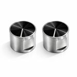 Everflame Universal Gas Stove Burner Knob | Premium Aluminium Finish Control Knobs | Heavy Duty Metal Replacement Knobs for LPG & PNG Gas Stove | Heat Resistant + Easy Grip & Durable (Pack of 2)
