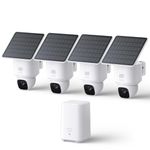 eufy Security SoloCam E30, 4-Cam Kit, Security Cameras Wireless Outdoor, Solar Camera Outdoor Wireless, 360° Pan, AI Tracking, 2K Clarity, HomeBase S380 Compatible, No Monthly Fee