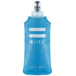 FITLY Soft Flask - 12 oz (350 ml)- Shrink As You Drink Pocket Soft Water Bottle for Hydration Pack/Running Vest- Folding Water Bottle for Running, Hiking, Cycling - Ski Water Bottles (FLASK350)